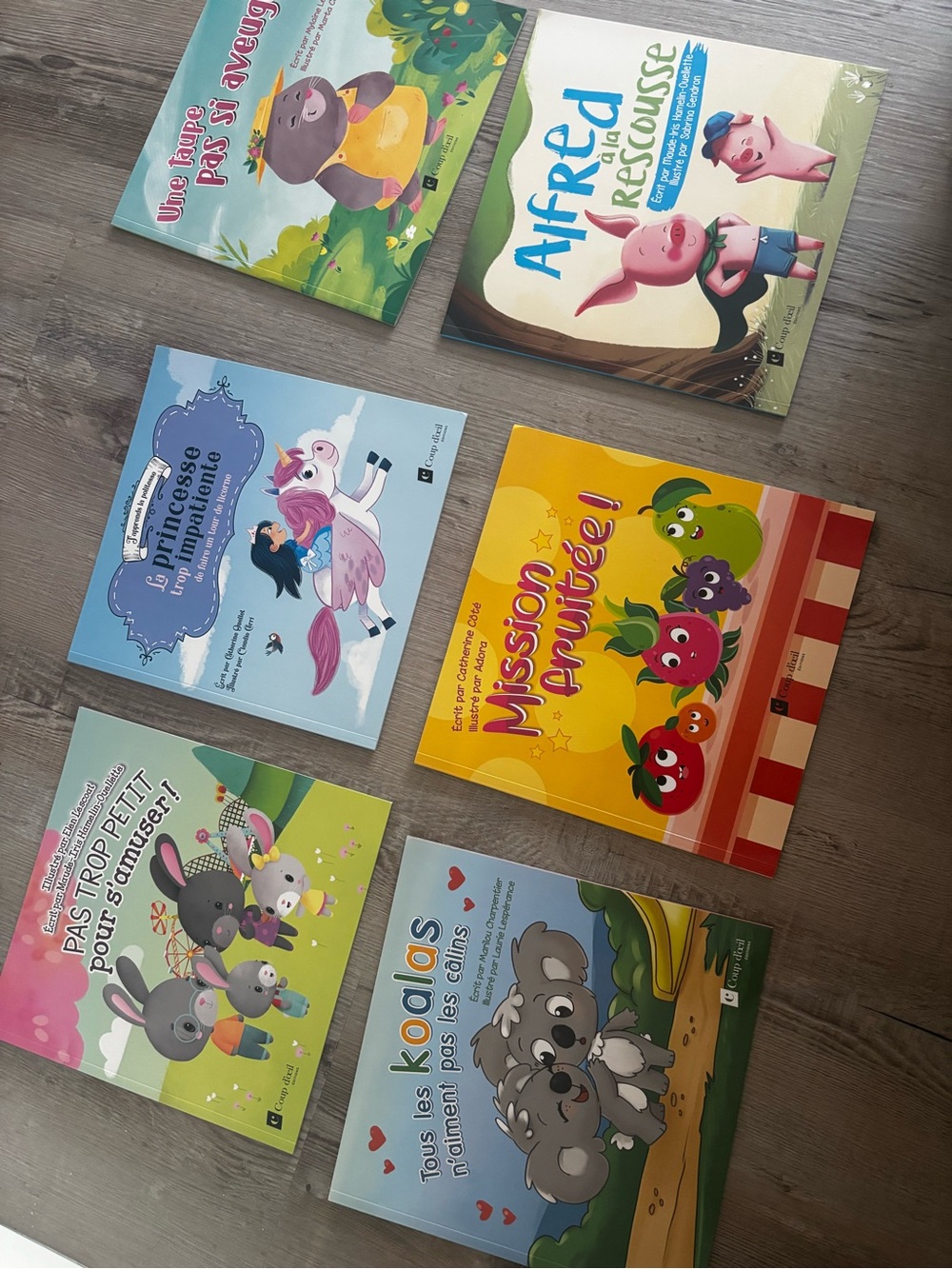 Kids Board Books Set - Assorted Colorful Animal & Fruit Stories French brand new